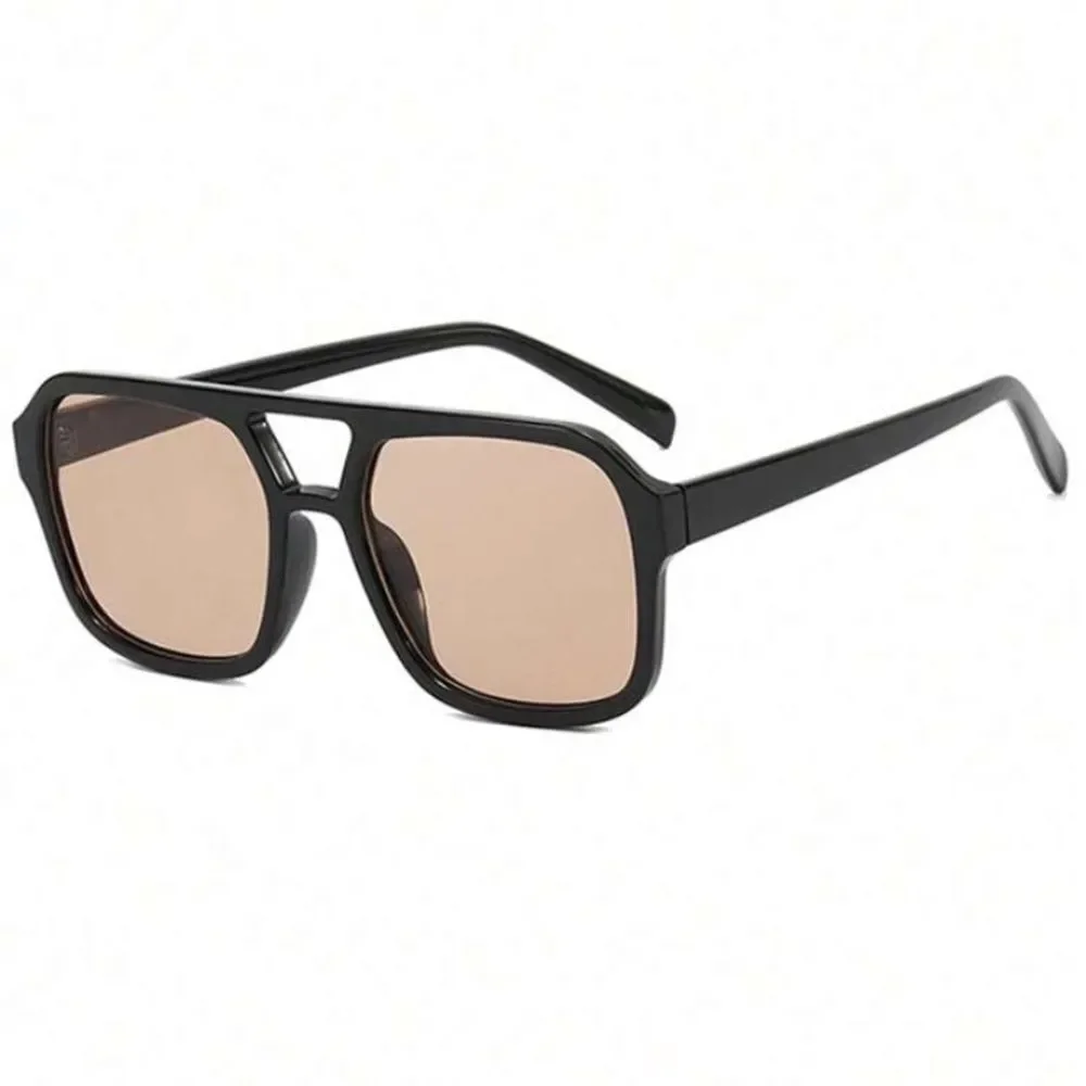 3for$20 1pc Polygonal Geometric Small Frame Fashionable  light brown